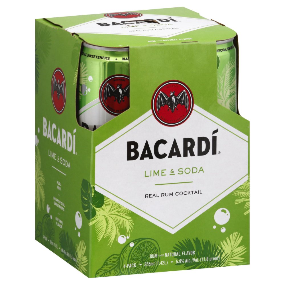 Bacardi Lime & Soda 4pk