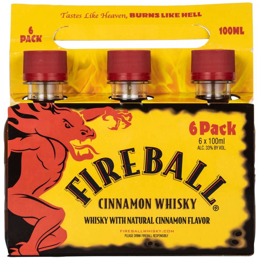 Fireball Cinnamon Whisky 6pk 100mL