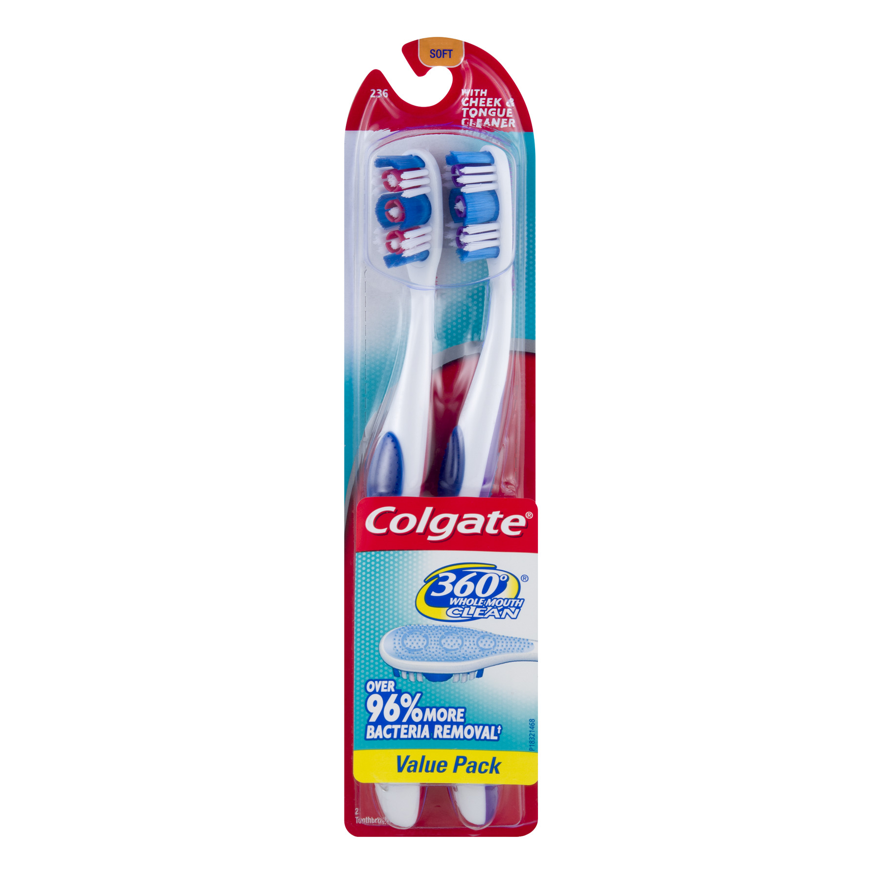 Colgate 4-in-1 bacteria remover deep clean toothbrush soft