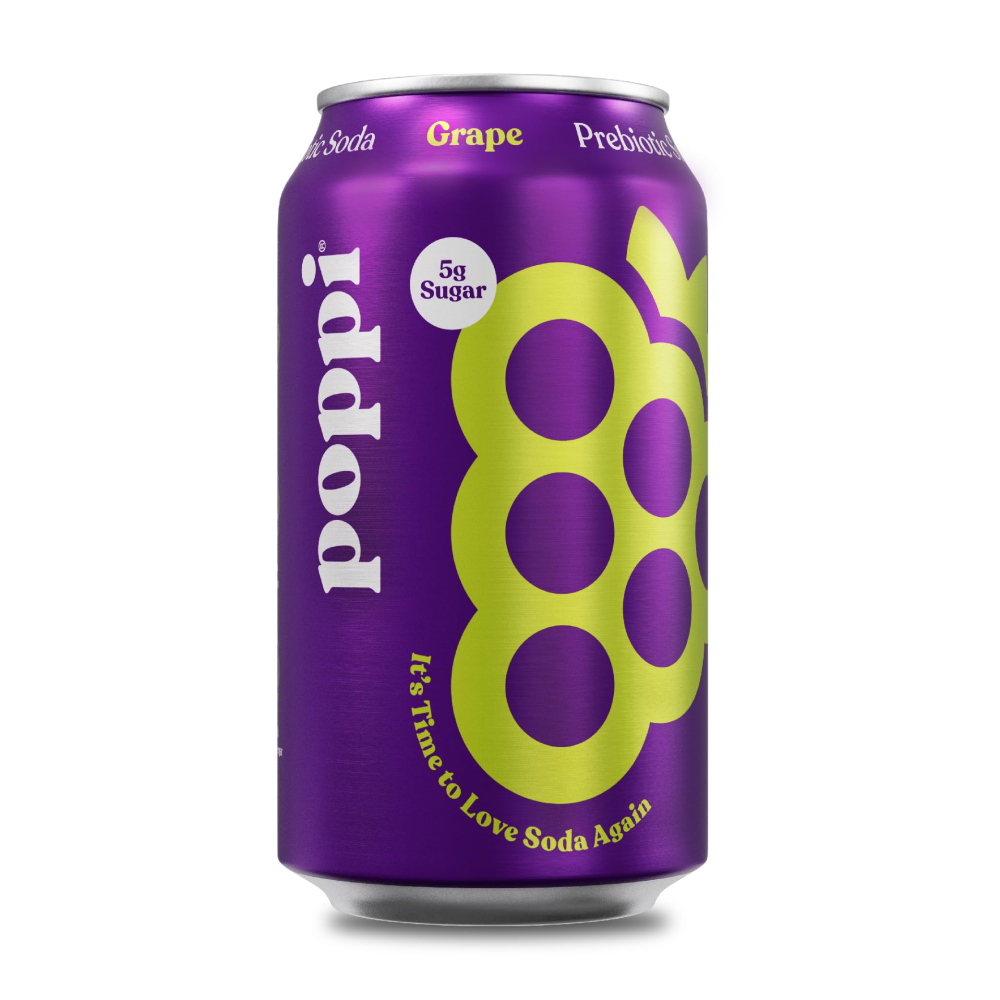 Poppi: Grape Prebiotic Soda  12 Fl  OZ