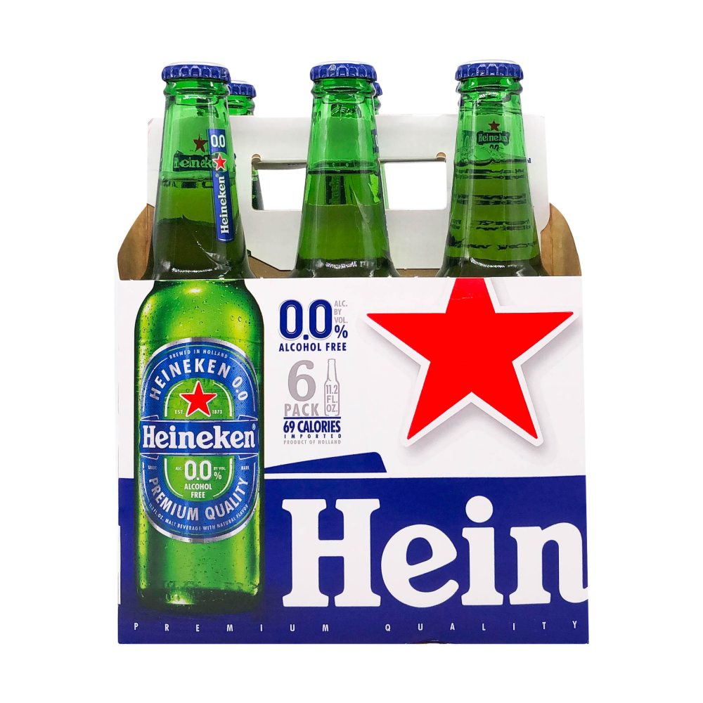 Heineken Non-Alcoholic 0.0 - Beer - 6x 11.2oz Bottles