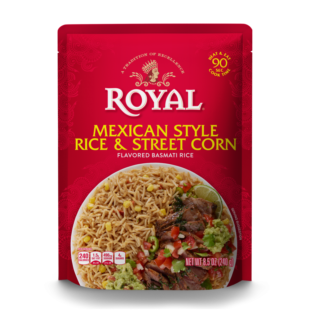 Authentic Royal Ready-to-Heat Mexican-Style Basmati Rice and Street Corn 8.5 Oz
