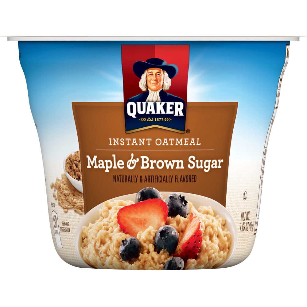 Quaker  Instant Oatmeal  Maple & Brown Sugar  1.69 Oz  1 Count Cup