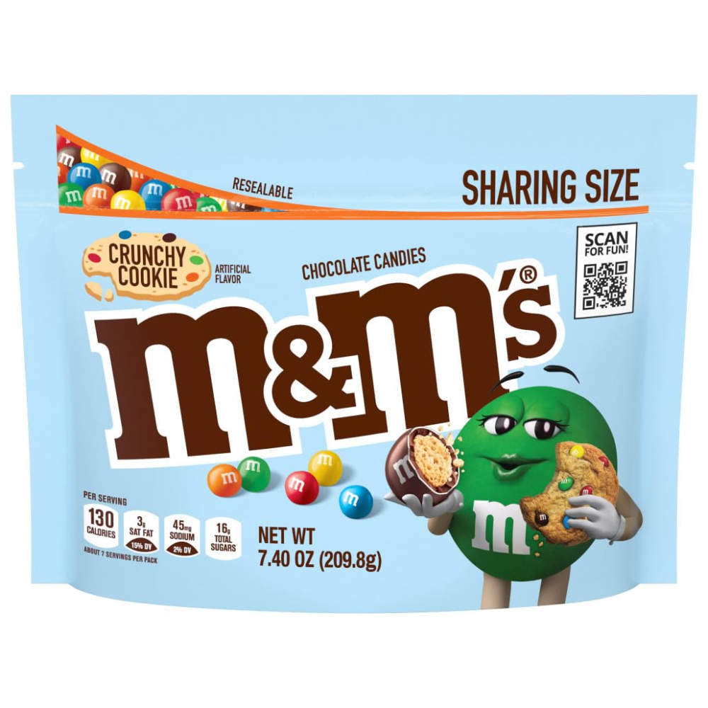 M&Ms Crunchy Cookie Milk Chocolate Candy, Sharing Size – 7.4oz