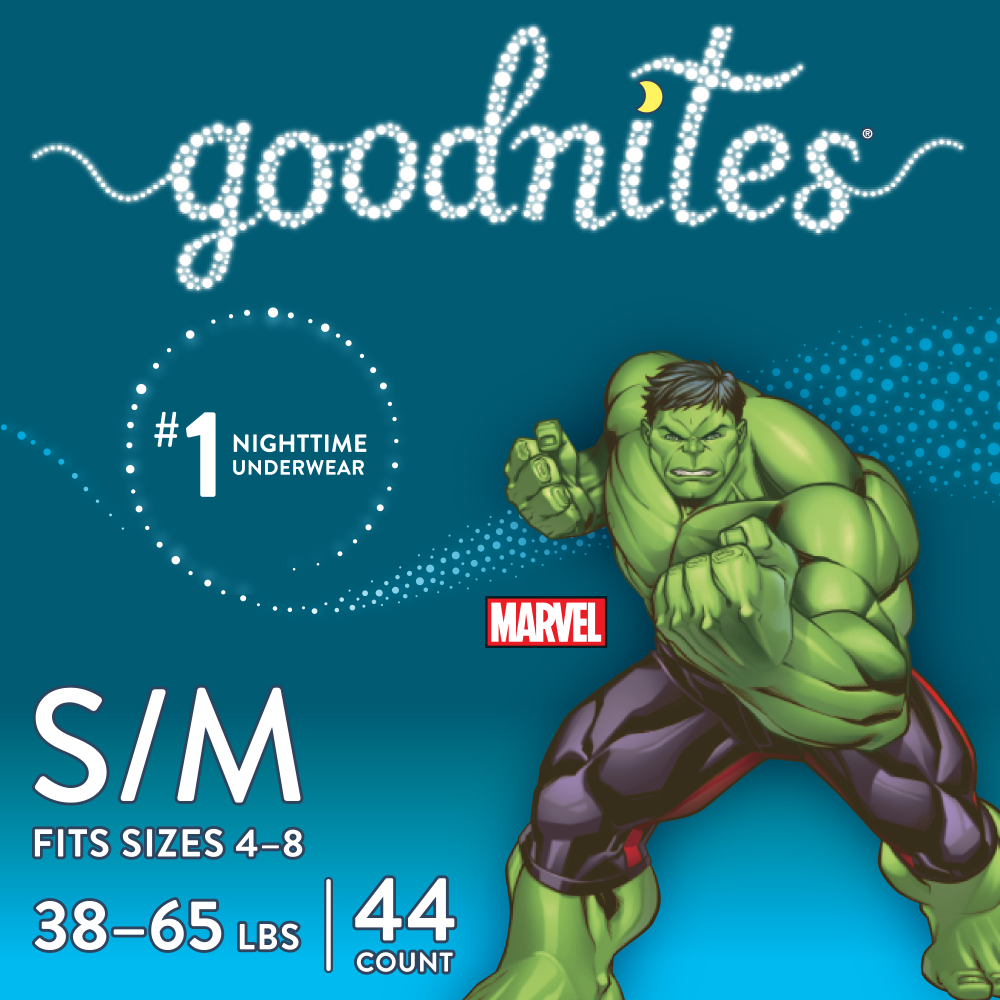 GoodNites Nighttime  Underwear For Boys  S/M Boy  44 Count