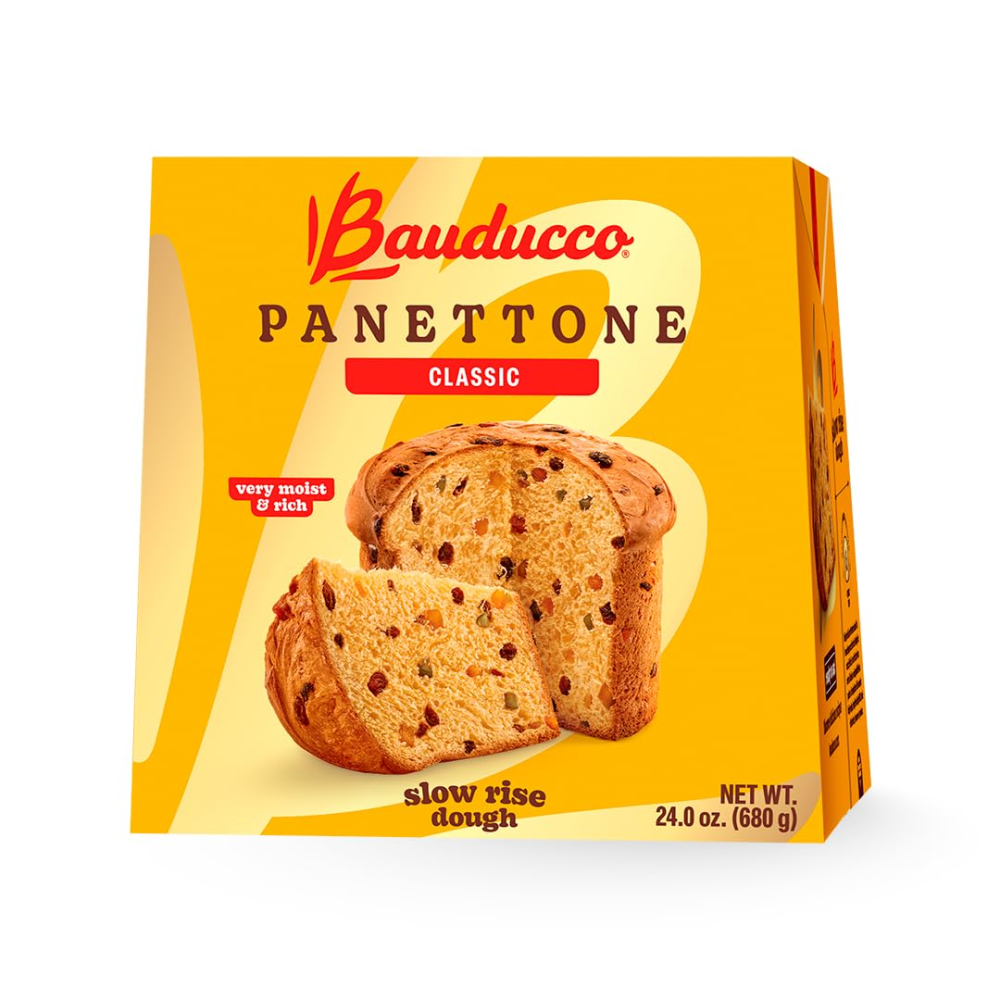 Bauducco Classic Panettone Candied Fruit & Raisins Fruit Holiday Cake 16 Oz 