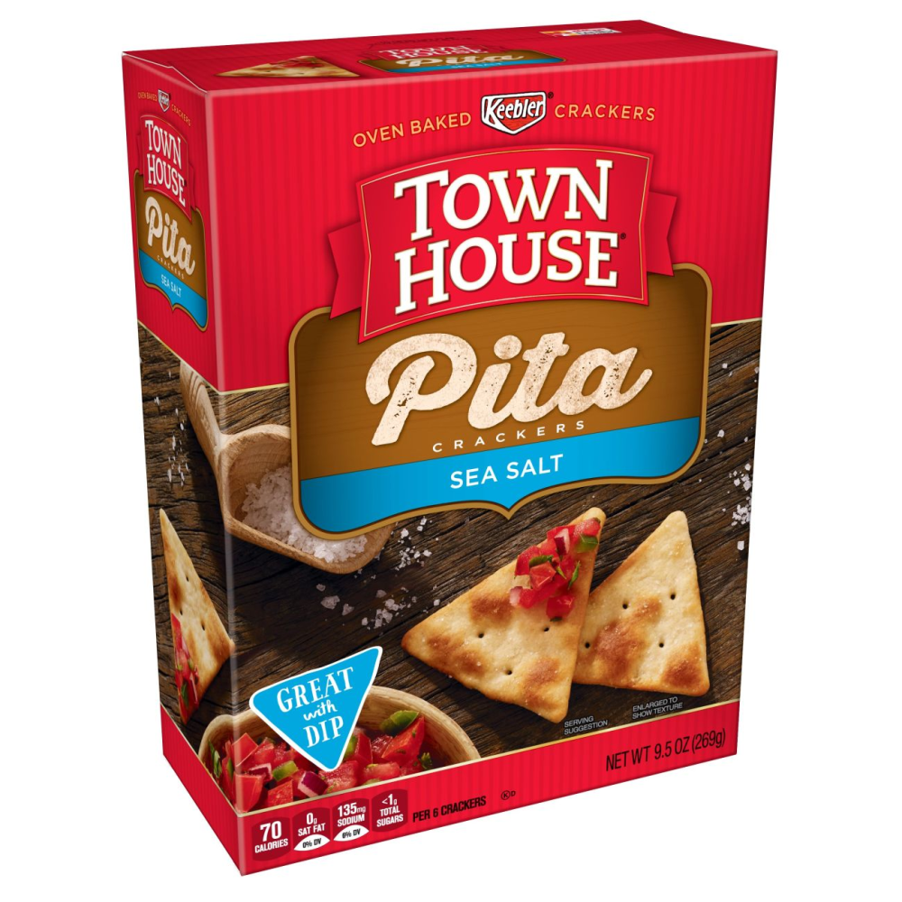 Kellogg's Town House Sea Salt Pita Crackers - 9.5oz