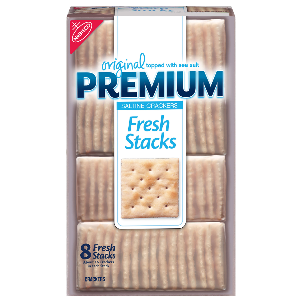 Nabisco Premium Fresh Stacks Original Saltine Crackers, 13.6 Oz (8 Stacks) | 