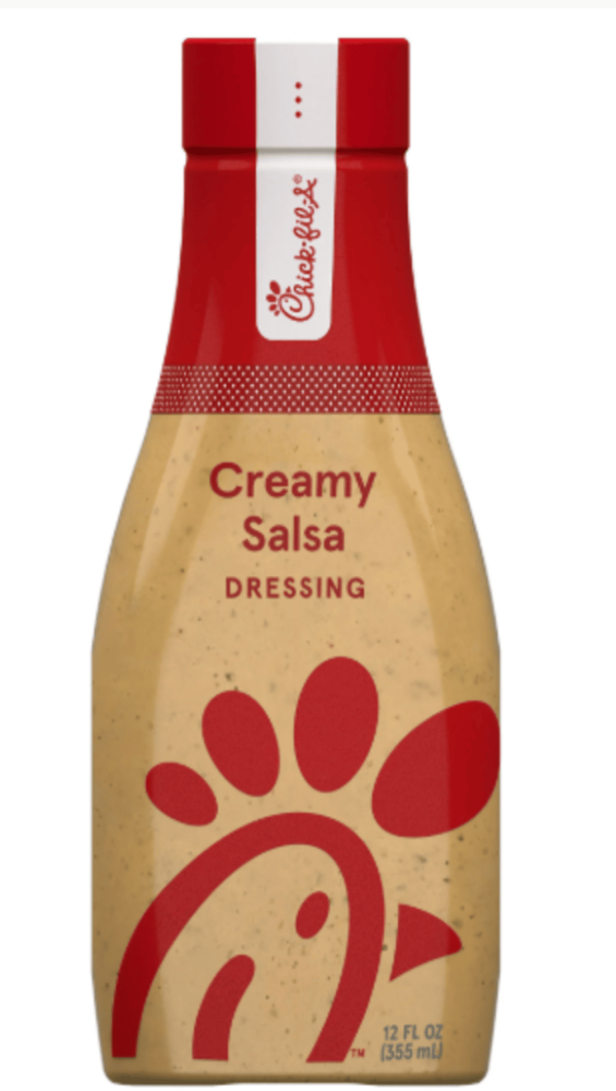 Chick-Fil-a Creamy Salsa Refrigerated Salad Dressing  12 Fluid Oz Bottle  