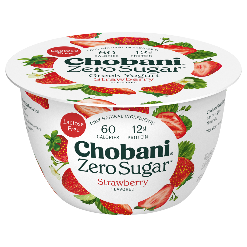Chobani Zero Sugar Strawberry Yogurt 5.3 oz