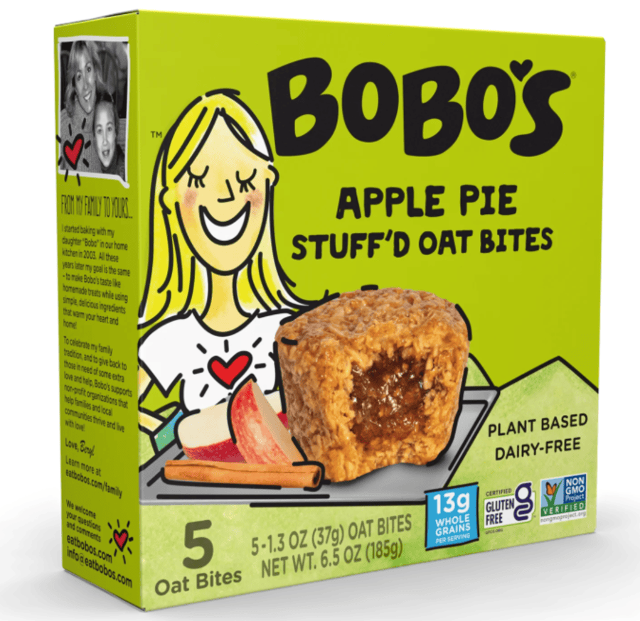 Bobo's Oat Bars, Stuff'd Oat Bites, Apple Pie, 5 Bites, 1.3 Oz 