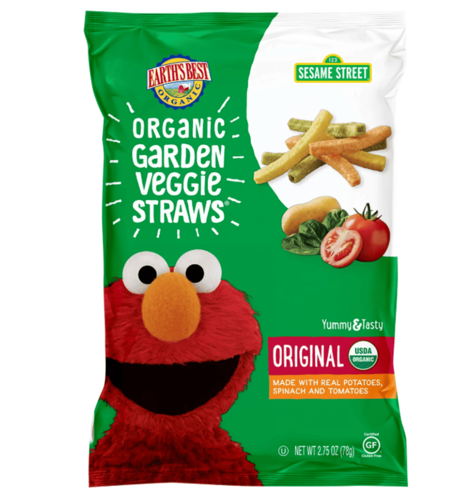 Earth's Best Organic Garden Veggie Straws Toddler Original 2.75 Oz
