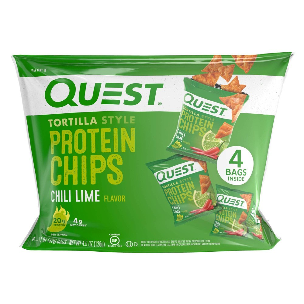 Quest Nutrition Tortilla Style Protein Chips - Chili Lime - 4pk/1.1oz