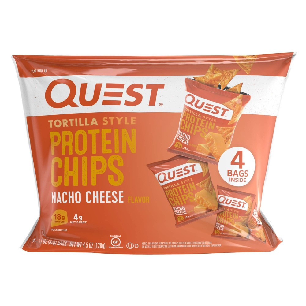 Quest Nutrition Tortilla Style Protein Chips - Nacho - 4pk/1.1oz