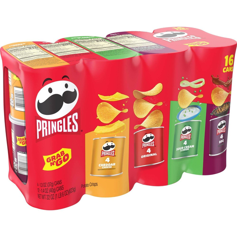 Pringles Grab and Go Variety Pack 16 Count Cans  22oz