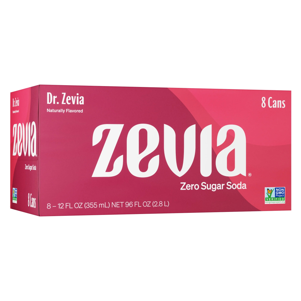 Zevia Zero Sugar  Dr. Zevia Soda  8-12 Fl Oz  cans