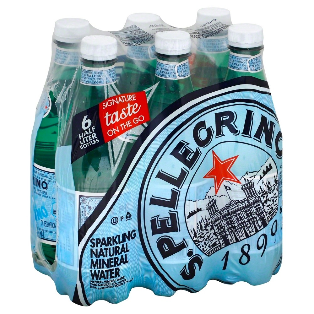S.Pellegrino  Sparkling Natural Mineral Water 6ct 16.9 fl oz Bottles