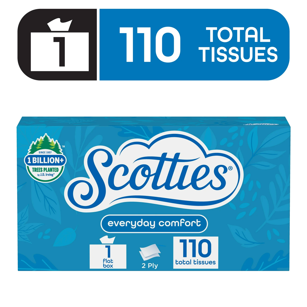 Scotties Everyday Comfort 2-Ply Facial Tissue  110 Sheets