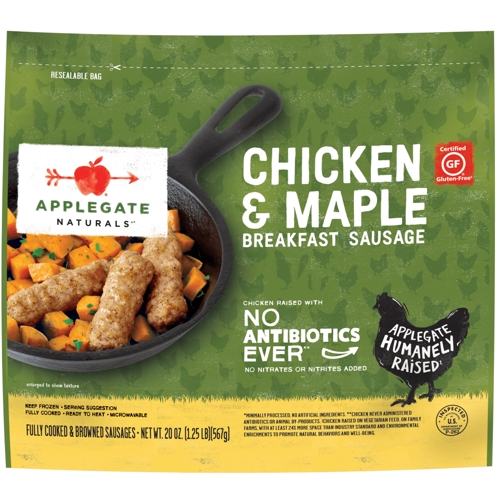 Applegate Natural Chicken & Maple Breakfast Sausage Links 20oz Frozen