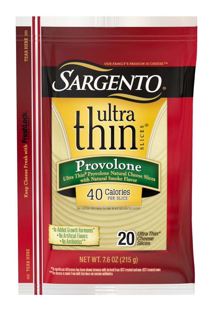 Sargento Ultra Thin Slices Natural Provolone Cheese 20 Slices