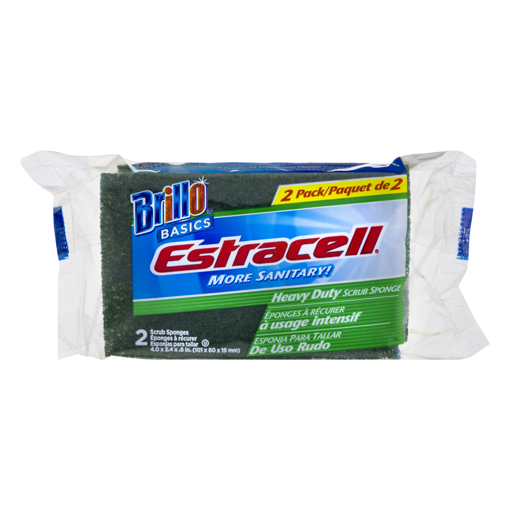 Brillo Estracell Heavy Duty Scrub Sponges  2 Count
