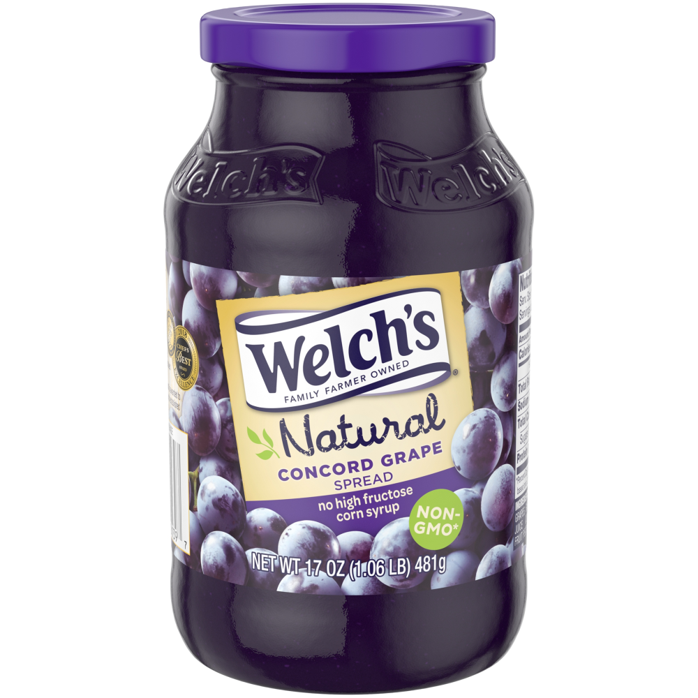 Welch's Natural Concord Grape Spread, 17 oz Jar