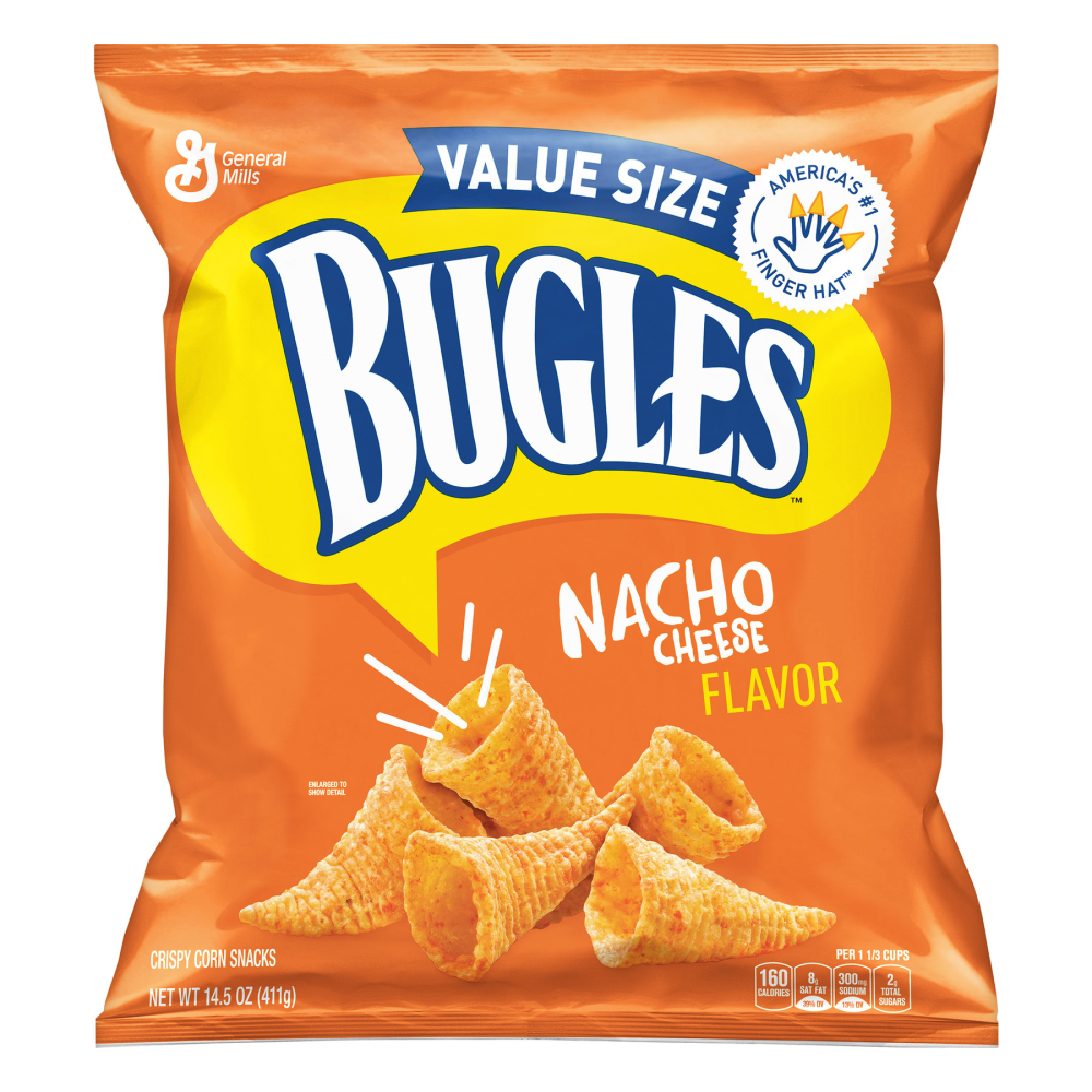 Bugles Crispy Corn Snacks Nacho Cheese Value Size - 14.5oz