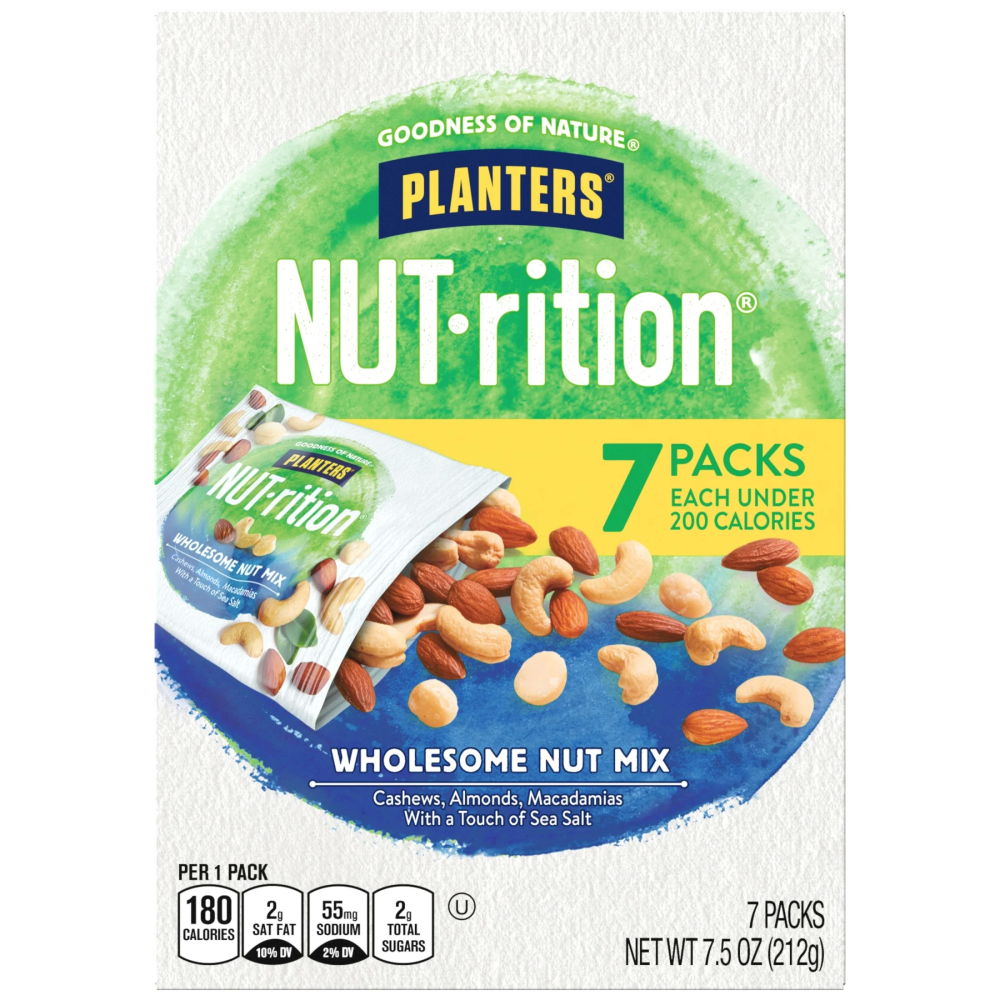 PLANTERS NUT-RITION Wholesome Nut Mix  Mixed Nuts 7 Count Box
