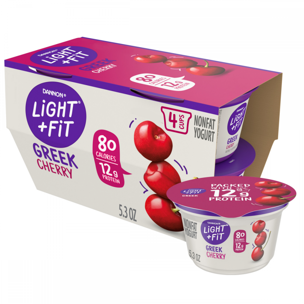 Dannon Light & Fit Greek Nonfat Yogurt Cherry 5.3oz EA 4PK