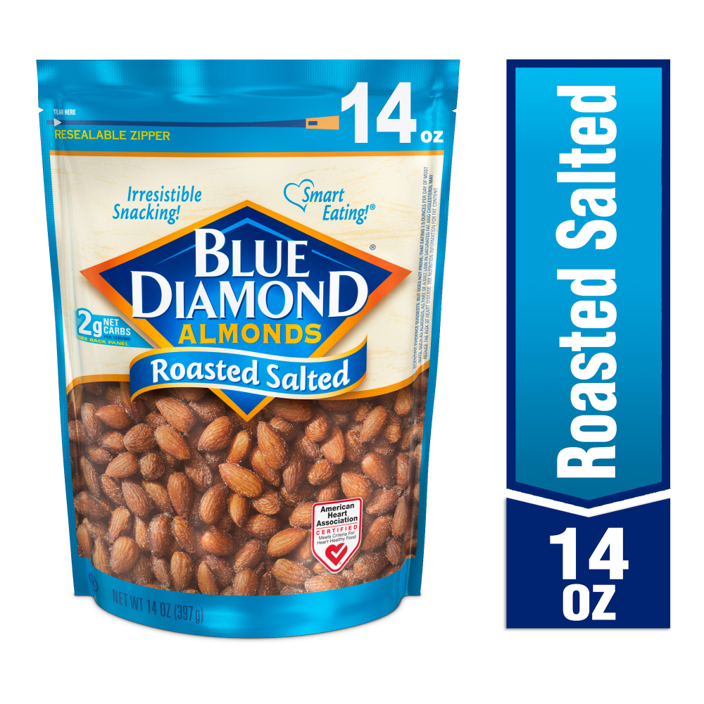 Blue Diamond Almonds Roasted Salted 14 Oz Bag