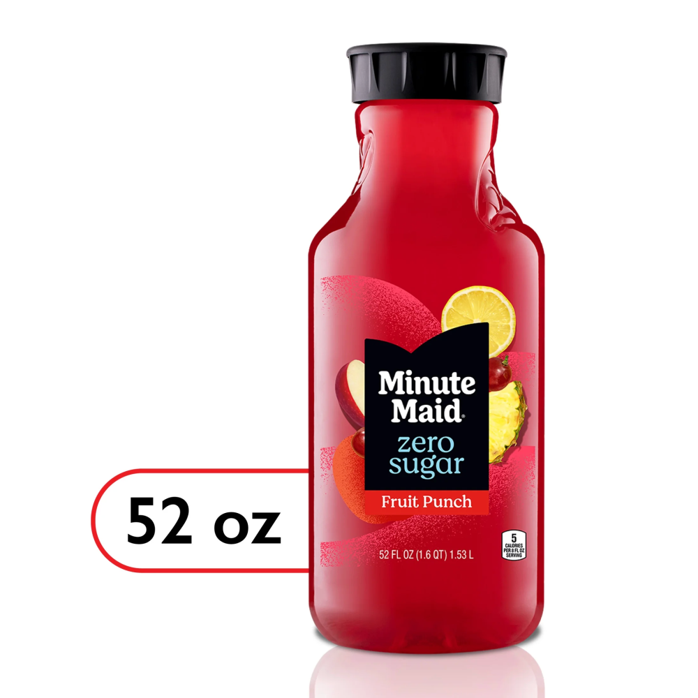 Minute Maid Zero Sugar Fruit Punch Juice  52 Fl Oz Bottle