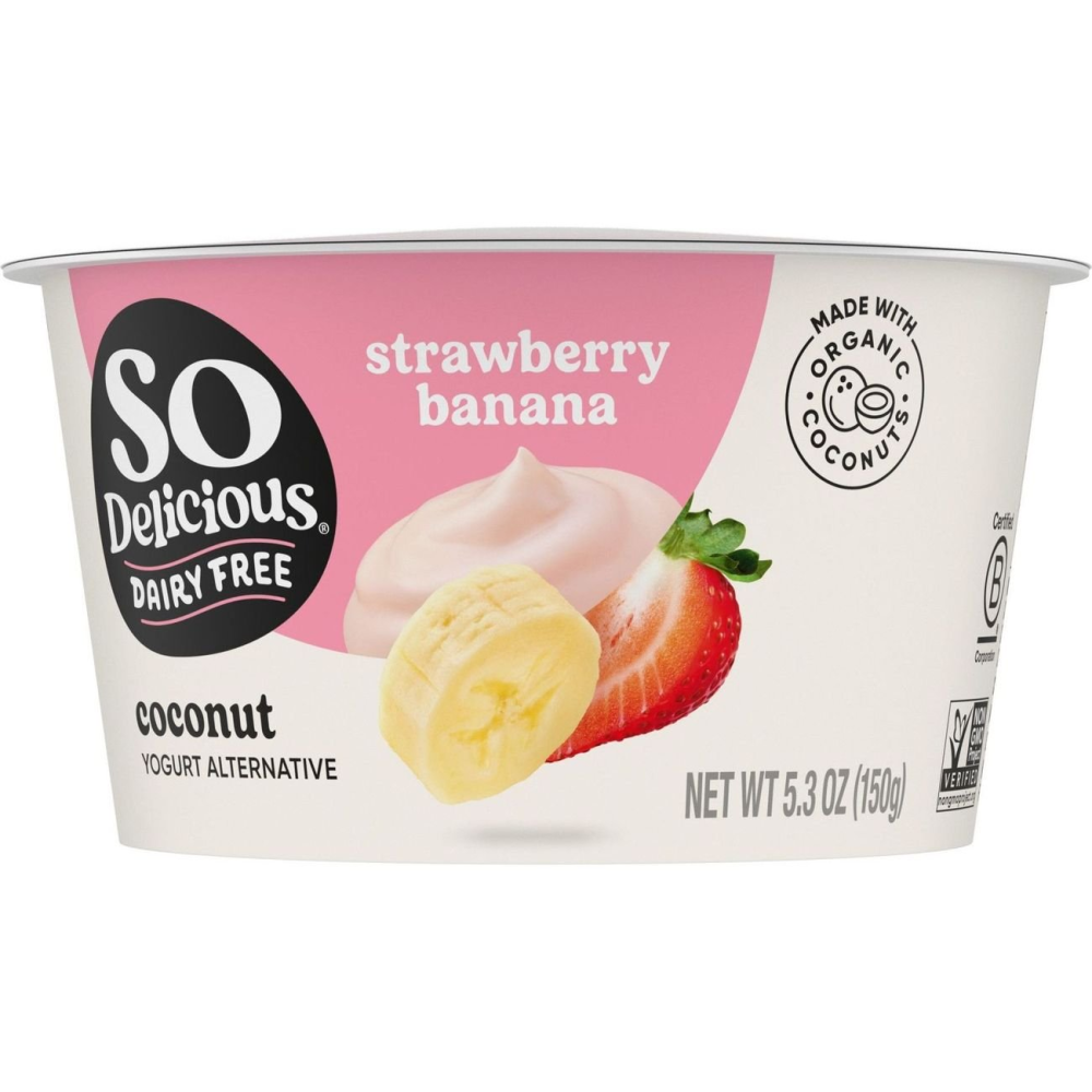 So Delicious Dairy-free Coconut Yogurt Alternative Strawberry Banana 5.3 OZ