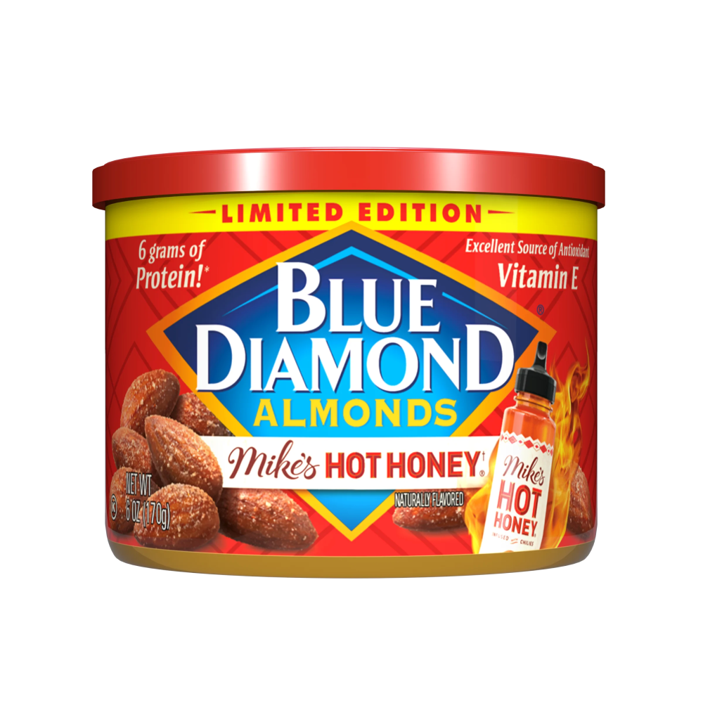 Blue Diamond Almonds, Made with Mikes Hot Honey, 6oz. Can
