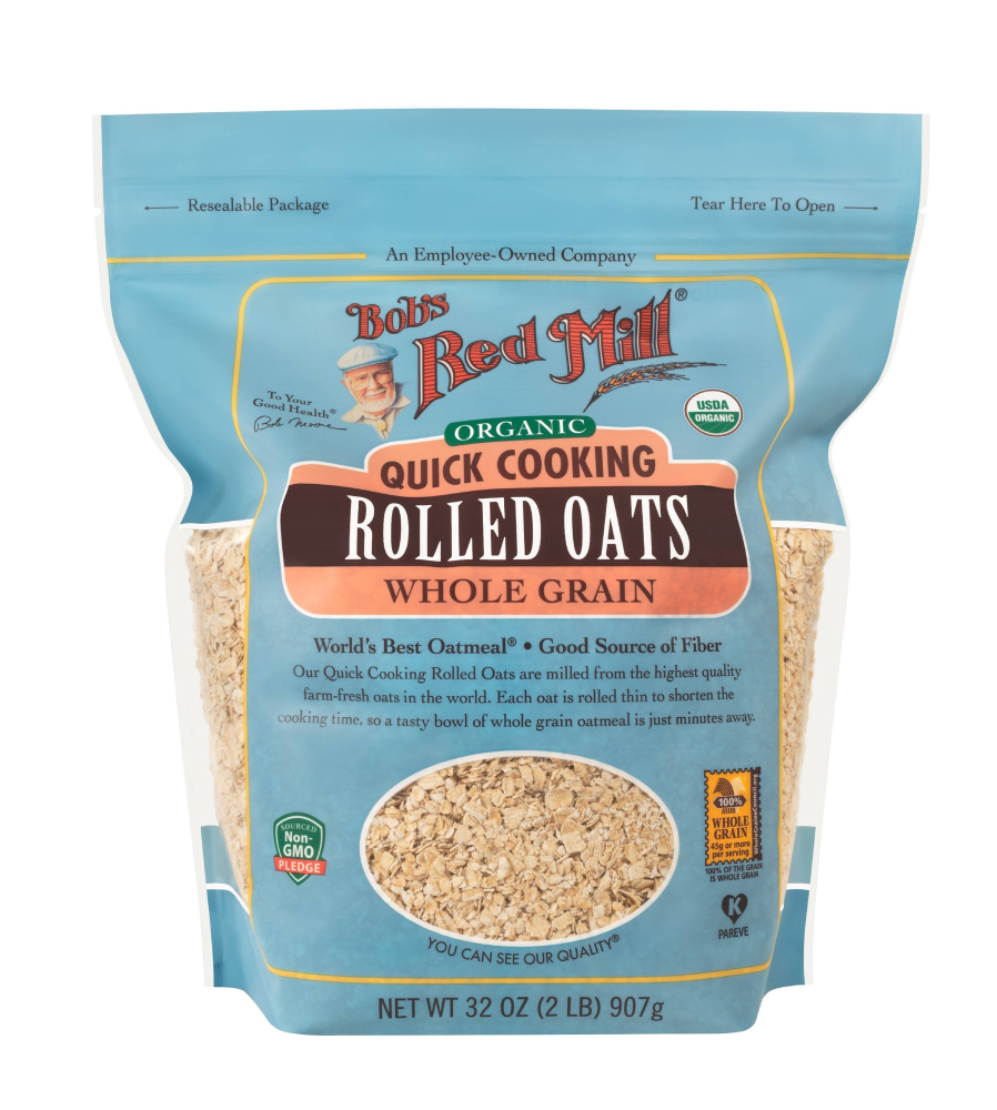 Bob's Red Mill Organic Quick Cooking Rolled Oats | 32 Oz Package