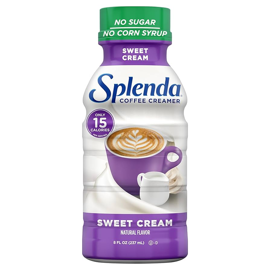 Splenda Sugar Free, Low Calorie Sweet Cream Coffee Creamer, 8 Fl Oz Bottle