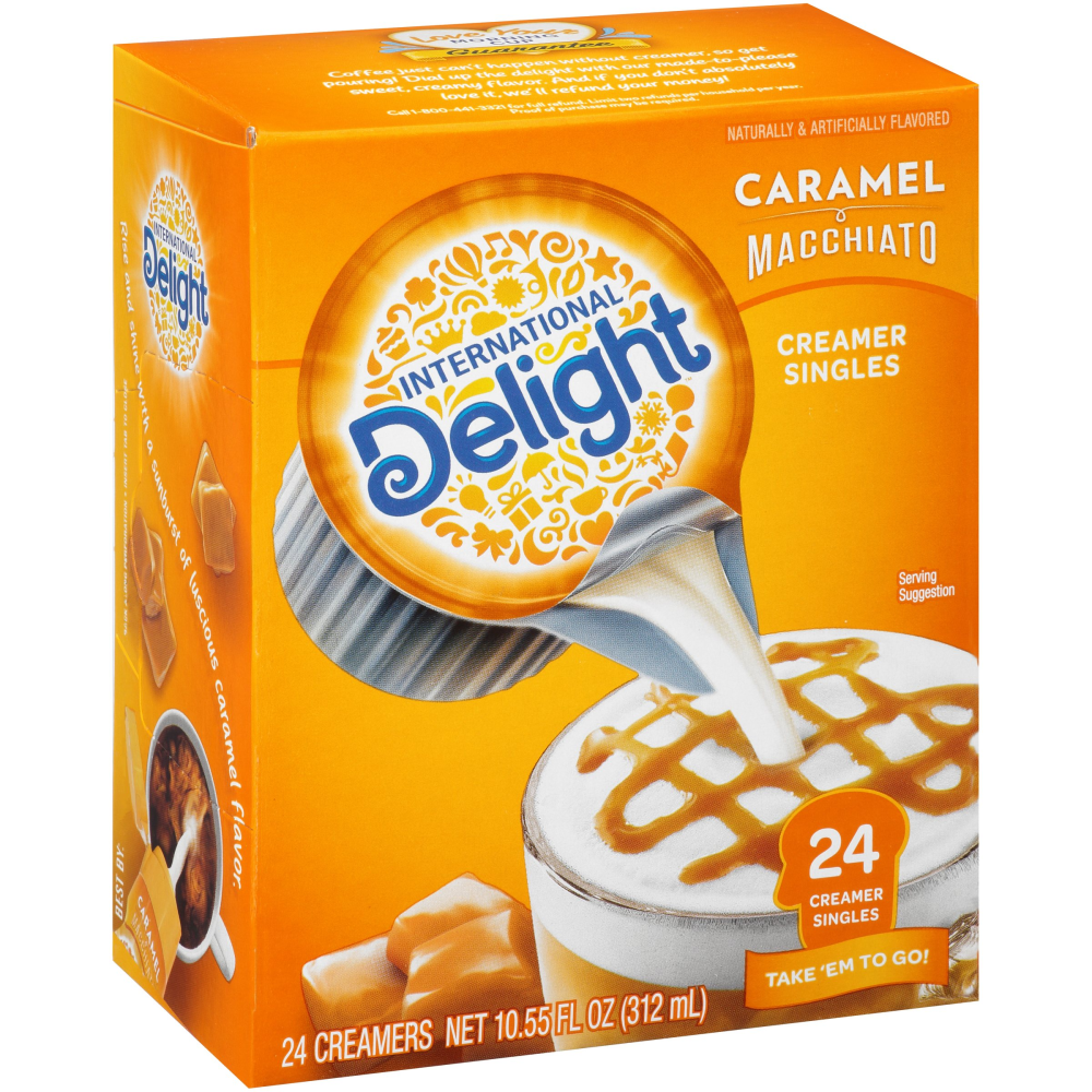 International Delight Caramel Macchiato Coffee Creamer Singles - 10.55 Fl Oz/24ct