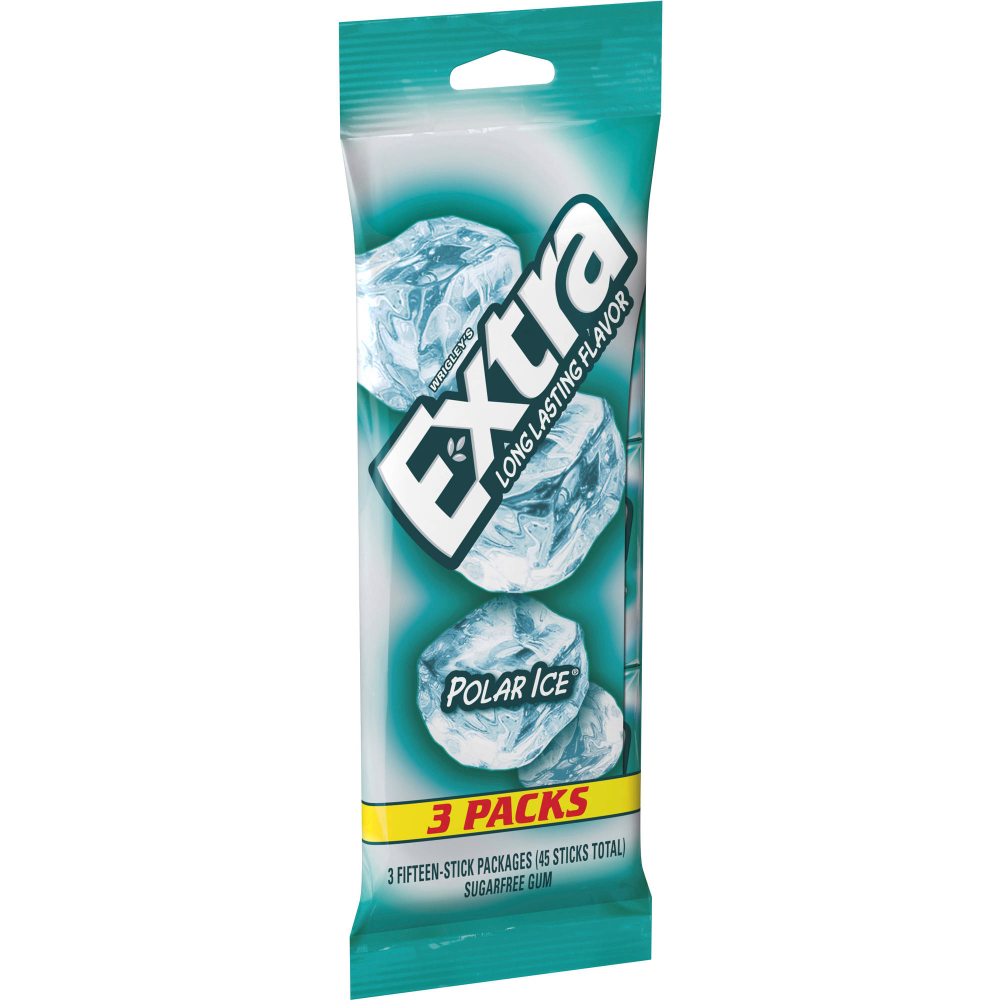 Extra Polar Ice Sugar-Free Gum Multipack 3-15Ct Package