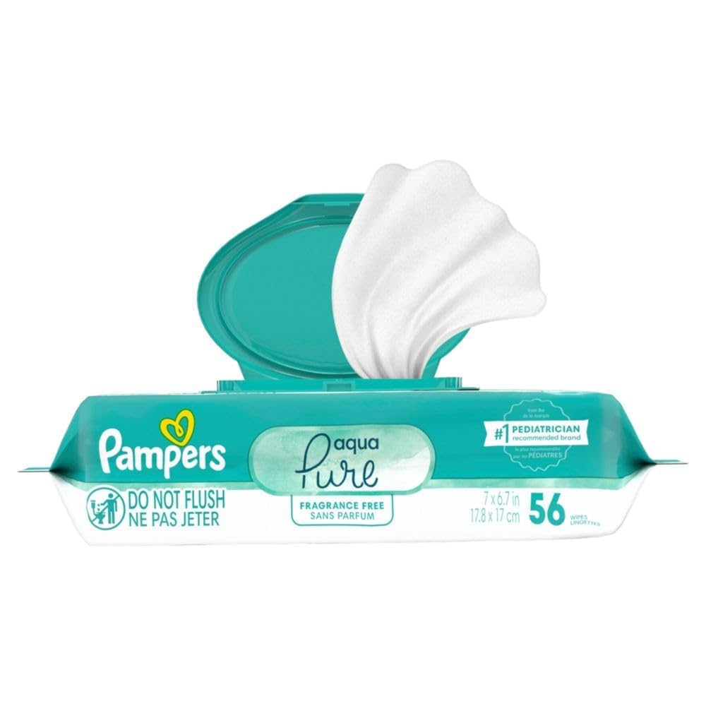 Pampers Aqua Pure Baby Wipes - 56ct