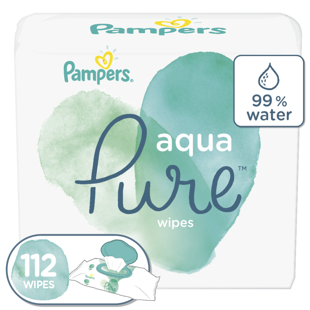 Pampers Aqua Pure Sensitive Baby Wipes - 112ct