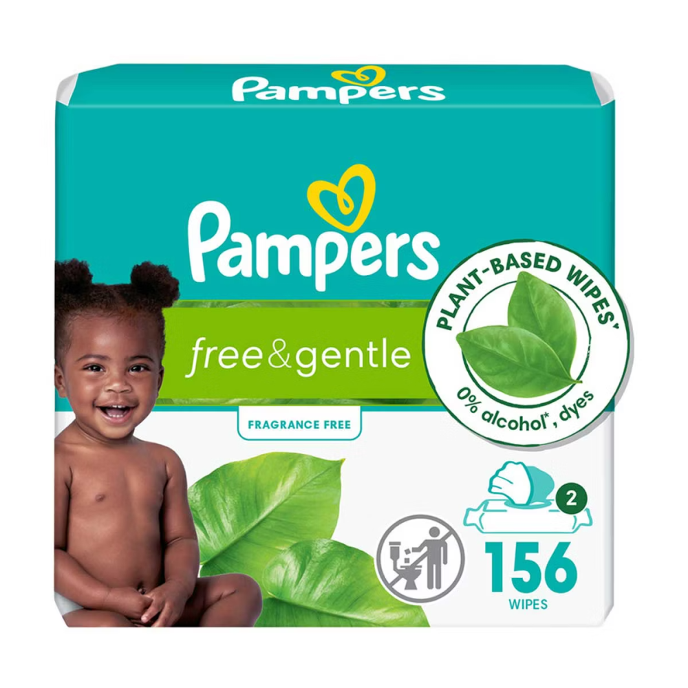 Pampers Free & Gentle Baby Wipes - 156ct