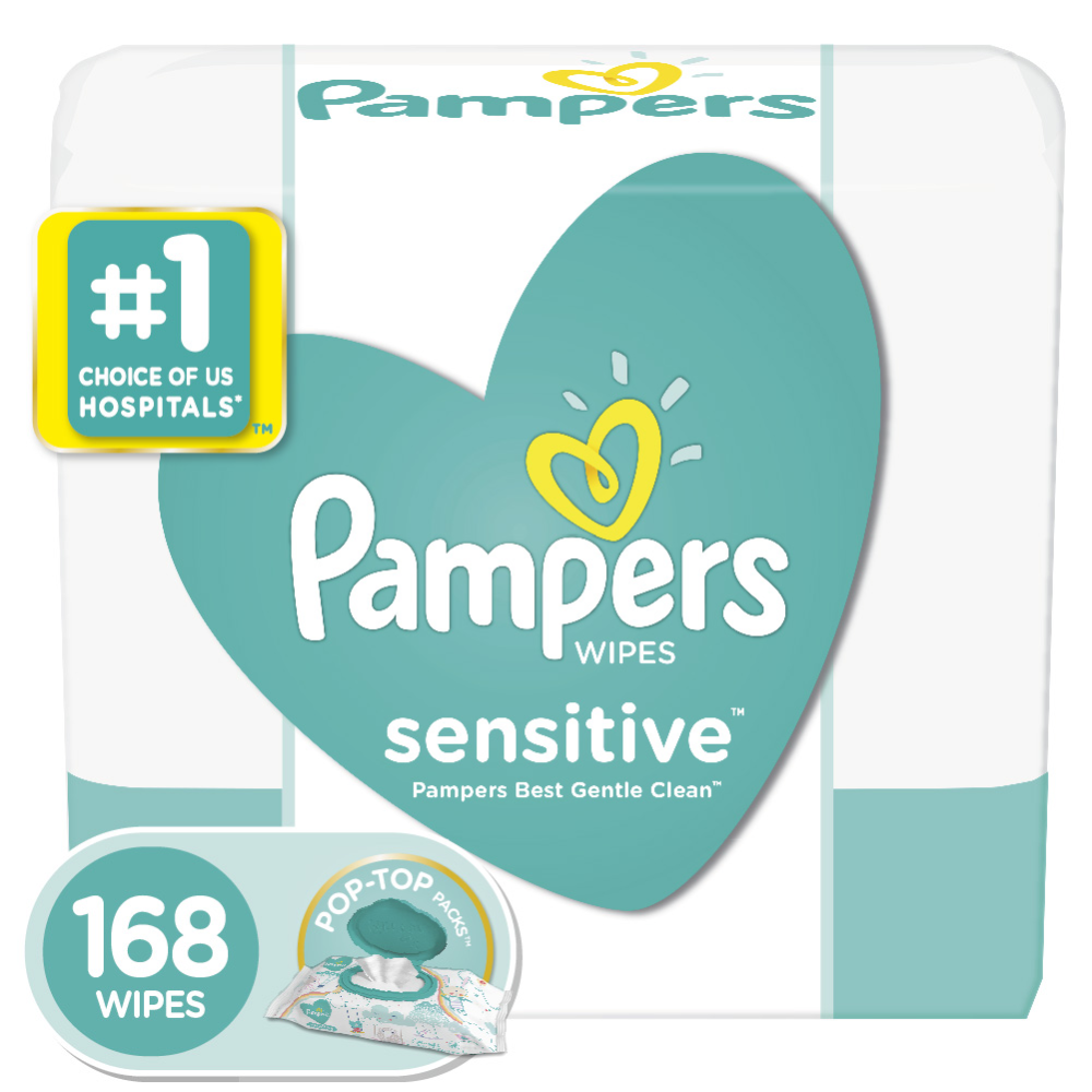 Pampers Sensitive Baby Wipes - 168ct
