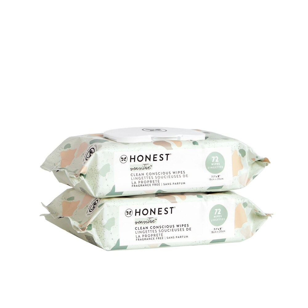 Honest Sensitive Clean Conscious Wipes Fragrance Free  Wipes, 144 Count