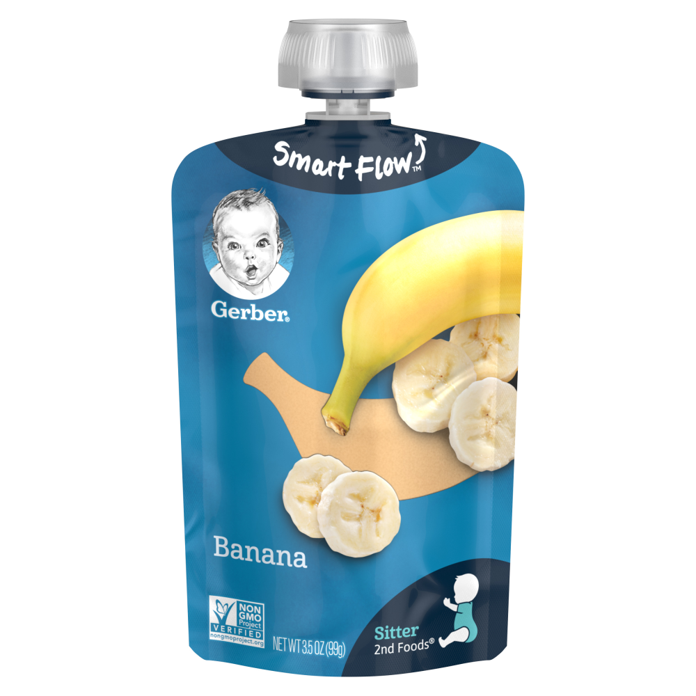 Gerber Banana Puree 2nd Foods, 3.5 Oz 