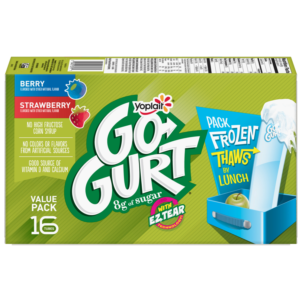 Yoplait Go-Gurt Variety Pack Berry/Strawberry Yogurt 16 Count