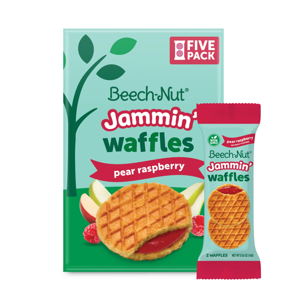 Beech-Nut, Jammin' Waffles,  Pear Raspberry, 5 Packs, 0.56 Oz  Each