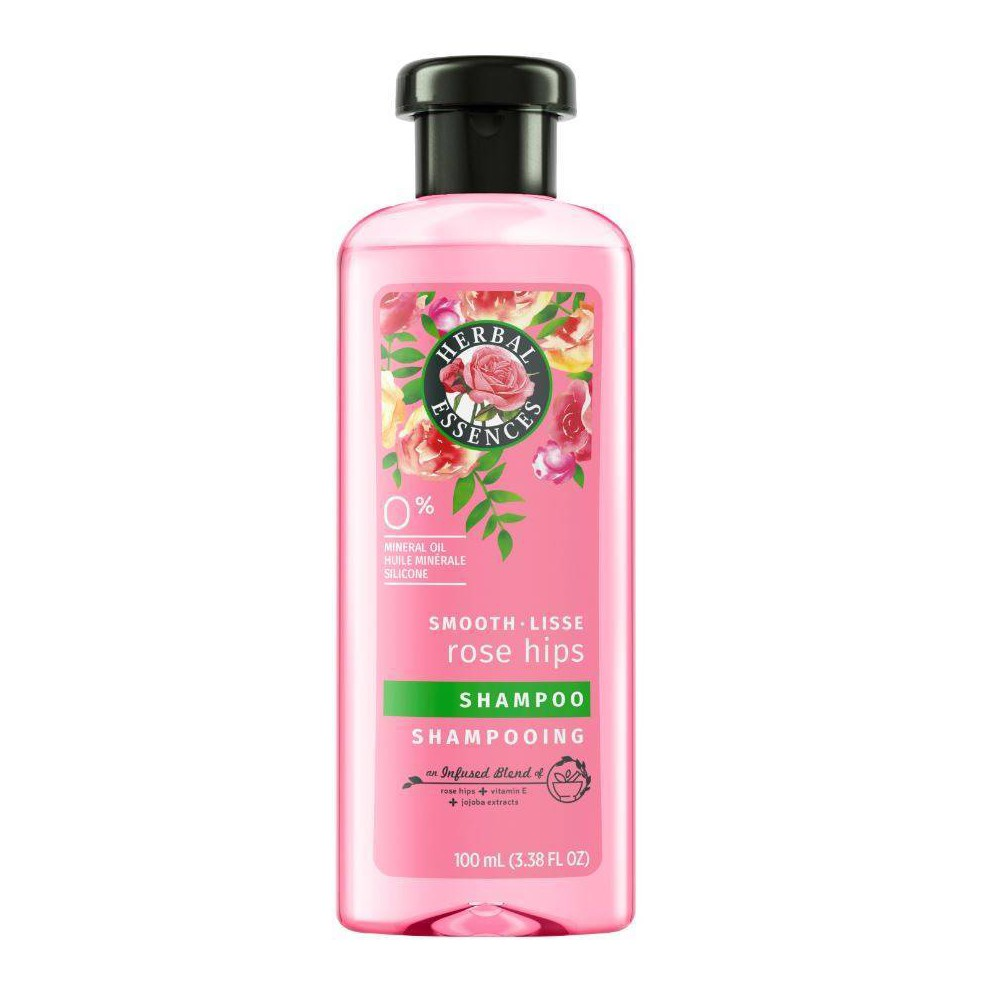 Herbal Essences Rose Hips Smooth Shampoo, All Hair Types, 3.38 Fl Oz Travel Size
