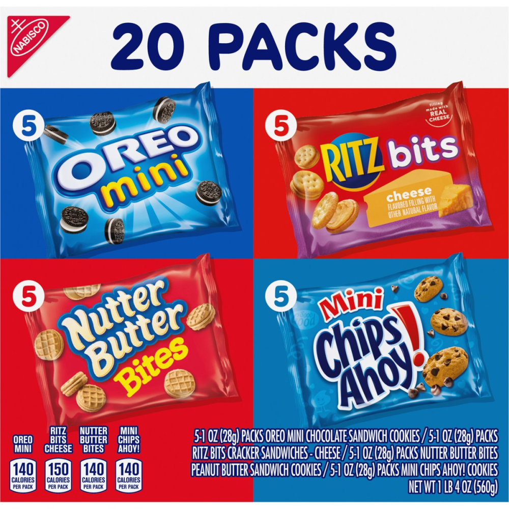 Nabisco Classic Mix Variety Pack with Cookies & Crackers - 20oz / 20ct