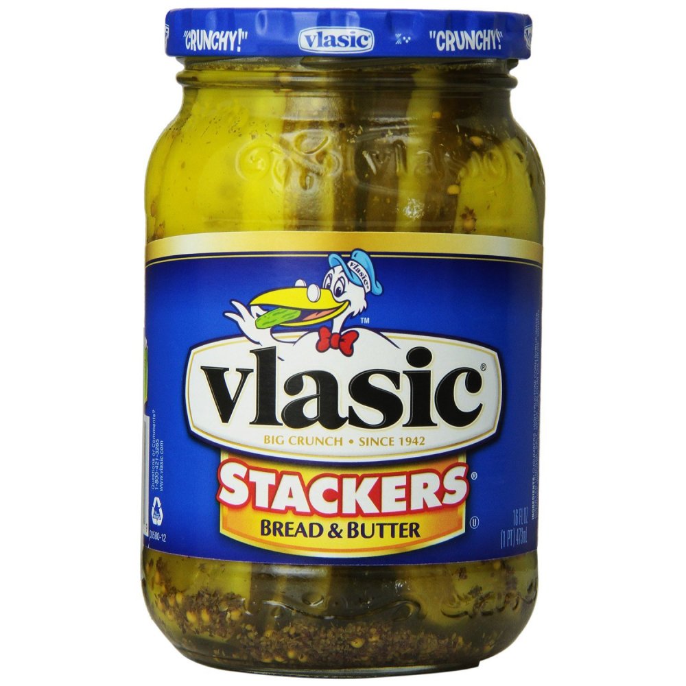 Vlasic Sandwich Stackers Pickles Bread & Butter 16oz Jar