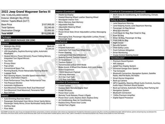 SEMINUEVOS JEEP Grand Wagoneer a Estados en autogozo