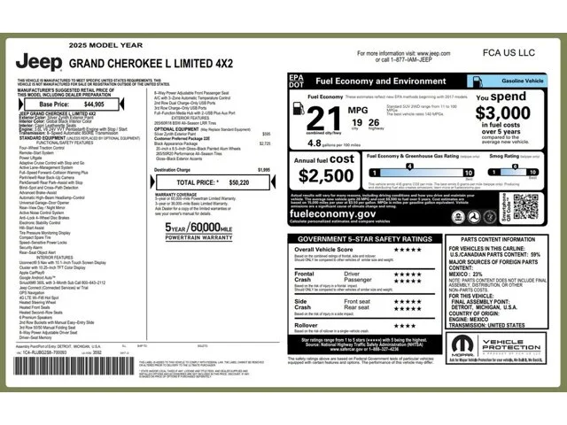 SEMINUEVOS JEEP Grand Cherokee L a Estados en autogozo